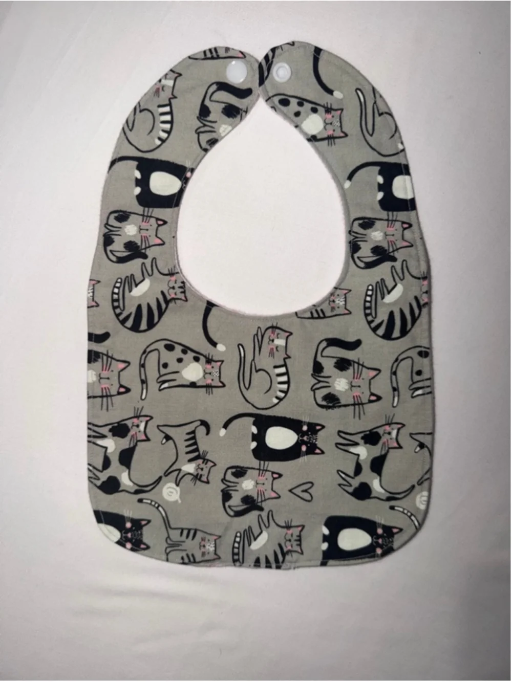 NWT Handmade Reversible Baby Bibs Lot of 3 Cotton Snap Closure Unique Mixed Lot